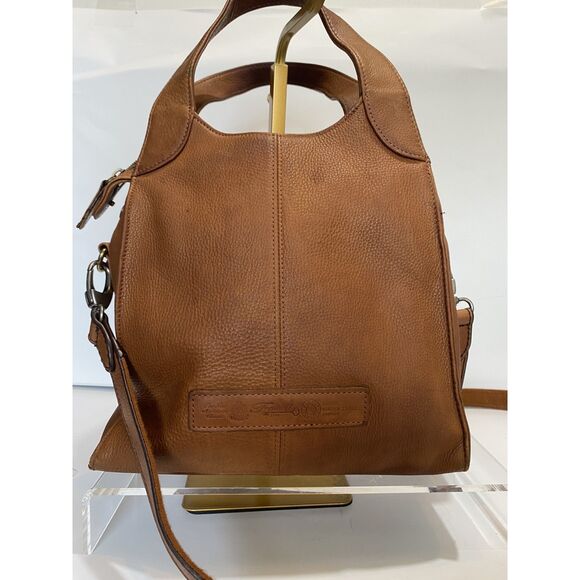 Fossil Brown Leather Top Handle Satchel 21” Shoulder Strap - Picture 5 of 12
